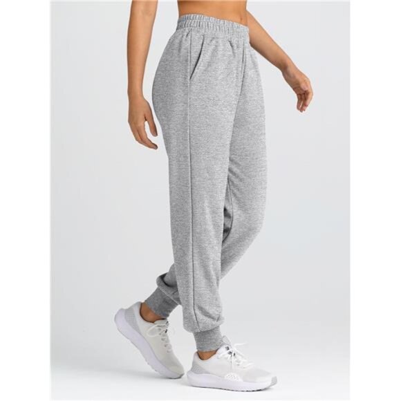 Women's High-Waisted Baggy Jogger Sweatpants Fall Lounge Trousers - Picture 3 of 7